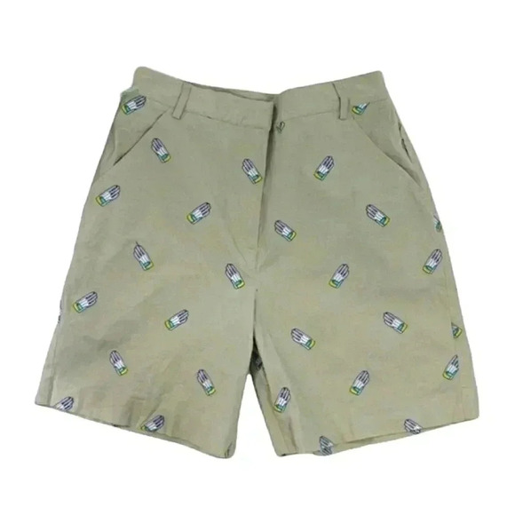 Lily Pulitzer kahki golf garden glove bermudas - Picture 1 of 8